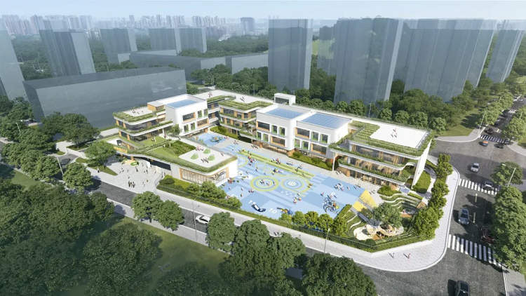 成都高新國際科教園幼兒園項目主體結(jié)構(gòu)全面封頂 成都高新國際科教園幼兒園項目主體結(jié)構(gòu)全面封頂